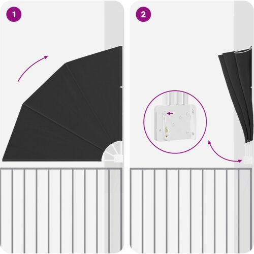 vidaXL Zaslon za privatnost na balkonu Antracit 160 x 160 cm tkanina Cijene