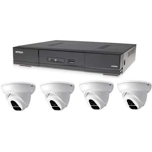 Avtech Komplet kamera 1x DVR DGD1005AV i 4x 2MPX Dome kamera DGC1004XFT + 2x napajanje! Cene