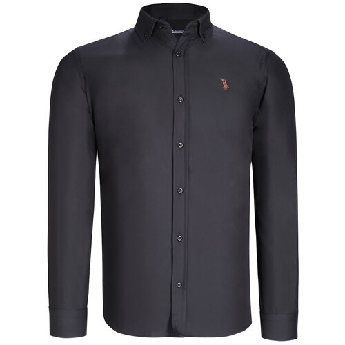 Dewberry G725 MEN&amp;#039;S SHIRT-PLAIN BLACK Slike