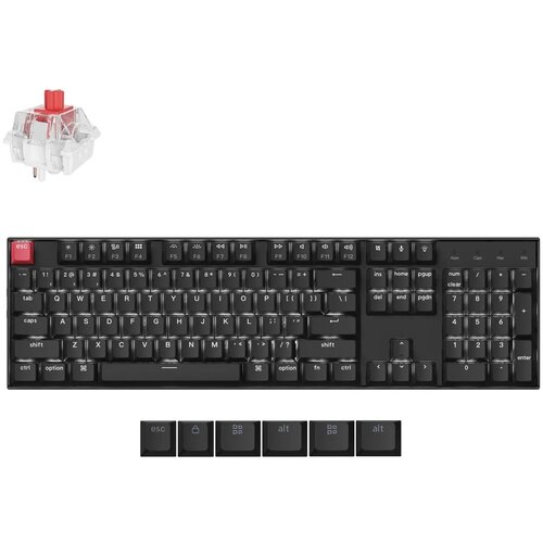 KEYCHRON K10 QMK (Version 2) Brezžična mehanska tipkovnica White LED / Super Switch Red / K10X-A1, (22104489) Slike