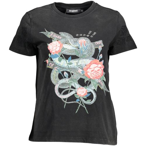 Desigual SHORT SLEEVE T-SHIRT WOMEN BLACK Slike