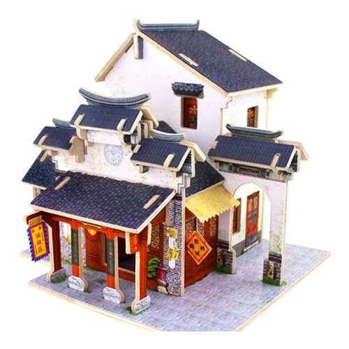 Robotime 3d drvena slagalica - Prodavnica svile ( 533) Slike