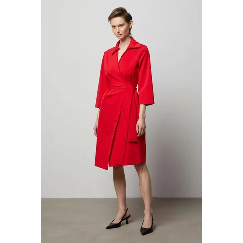 Answear Lab Haljina boja: crvena, mini, ravna