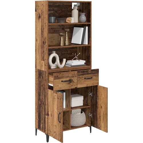  Highboard Staro drvo 69,5 x 34 x 180 cm Konstruirano drvo Slike