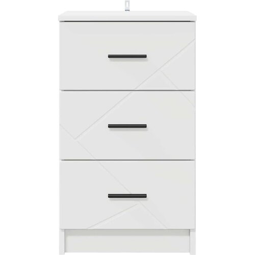  Noćni ormar s ladicama Bijelo 38 x 38 x 66 cm Konstruirano drvo Slike