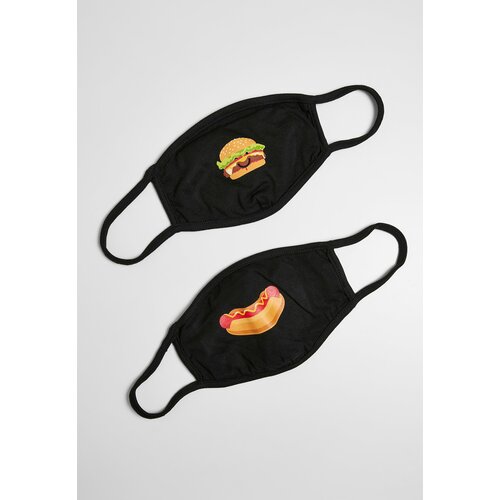 MT Accessoires Burger and Hot Dog Face Mask 2 Pack Black Cene
