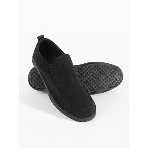 Shelvt men's black suede shoes Cene