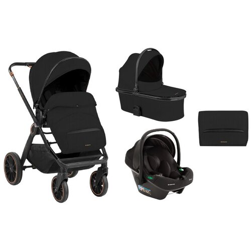 Kikka Boo kolica tiffany 3in1 set sa auto sedištem i-prime i-size i tvrdom korpom black Cene