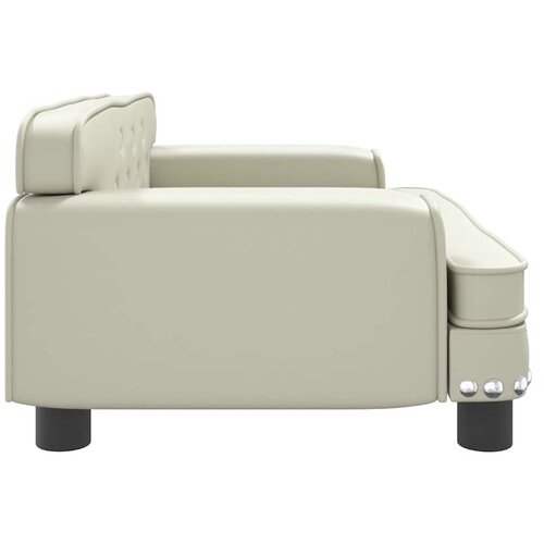  Dječja fotelja krem 70 x 45 x 30 cm Umjetna koža Slike