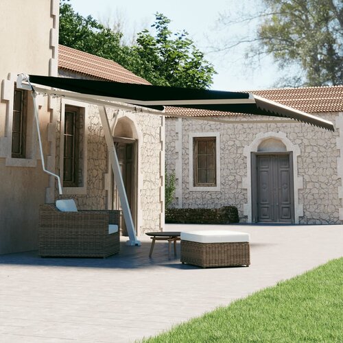 vidaXL Prostostoječa avtomatska tenda 450x300 cm antracitna Cene