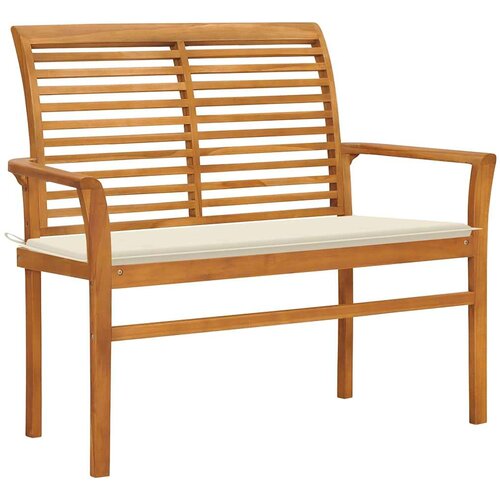  Klupa s krem jastukom 112 cm od masivne tikovine Cene