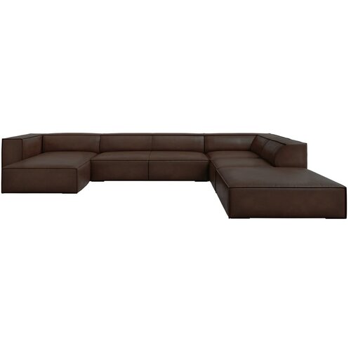 Windsor &amp;amp; Co Sofas Tamnosmeđa kožna kutna garnitura (desni kut) Madame - Slike