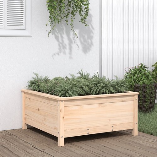VidaXL Vrtna sadilica 82 5 x 82 5 x 39 cm od masivne borovine Slike