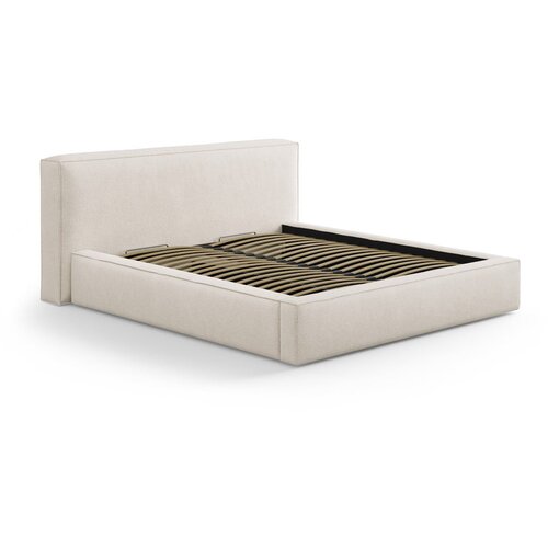 Micadoni Krem tapecirani bračni krevet s prostorom za odlaganje s podnicom 200x200 cm Simon Olivia &amp;ndash; Slike