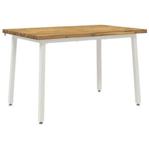  90 x 55 x 75 cm Čvrsto drvo akacije Bijela Pravokutni - Bijela 90 x 55 x 75 cm Živi rub Slike