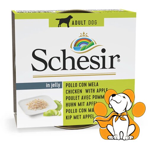 Schesir dog Chicken With Apple 150g, Konzerva Za Pse Sa Piletinom i Jabukom Cene