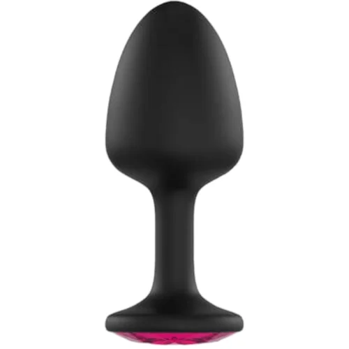 Dorcel Geisha Plug Ruby L - analni dildo od ružičastog kamena (crni)