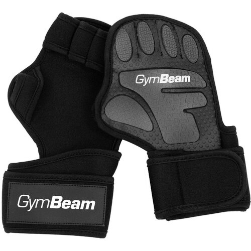GymBeam Heavy Grip Fitness Gloves Black Cene