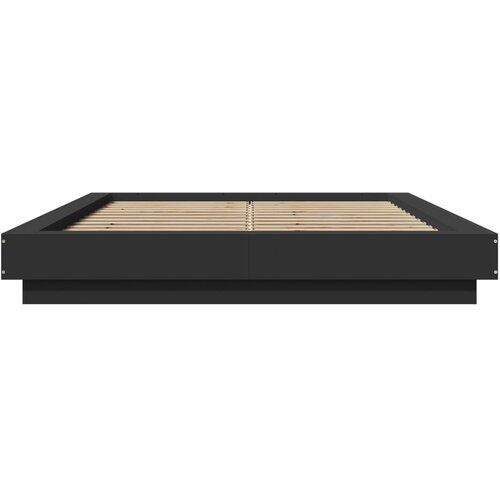  Okvir za krevet s LED svjetlima crni 120 x 190 cm drveni Slike