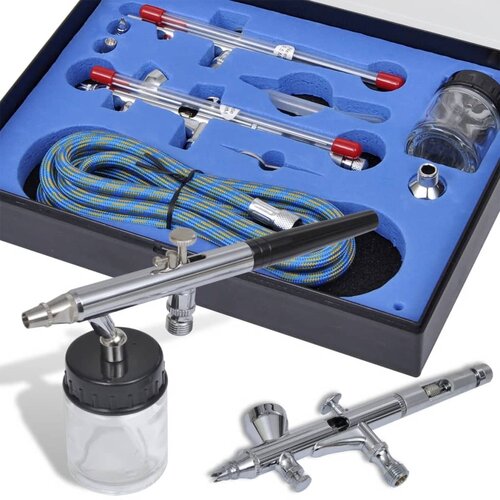 vidaXL Airbrush set z 2 pršilnima pištolama, (20723165) Cene