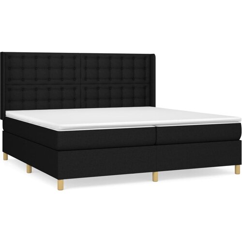 Maison Chic Box spring postelja - Vzmetna postelja z vzmetnico črn 200x200 cm blago SL13928, (21883472) Cene