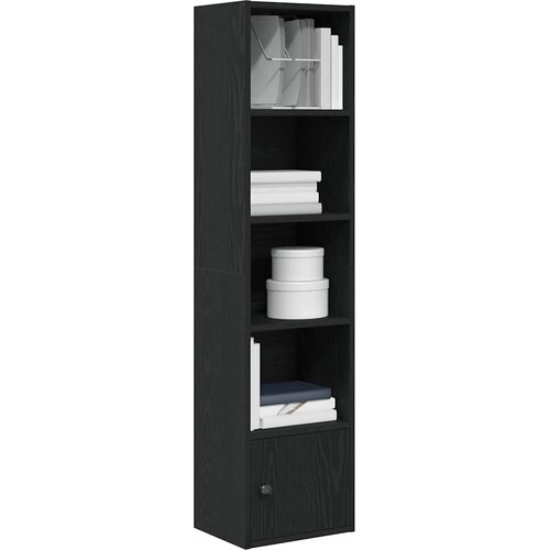  Regal za knjige crni hrasta 31x24x127 cm od konstruiranog drva Cene