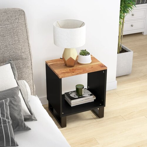 vidaXL Stolić za kavu 40x31x46 cm od drva bagrema i konstruiranog drva Cijene