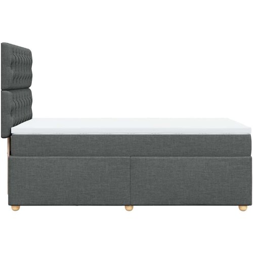 vidaXL Box spring postelja z vzmetnico temno siva 100x200 cm blago Cene