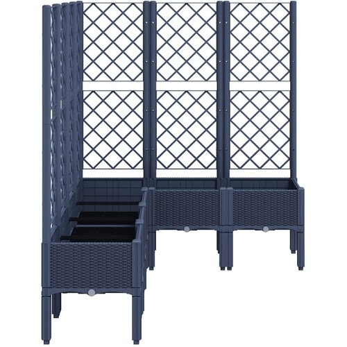  Vrtna sadilica s re&amp;scaron;etkom plava siva 160x120x142 cm PP Slike