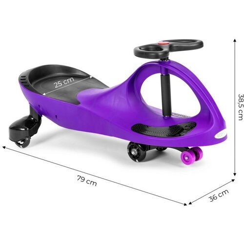 ECO TOYS wiggle guralica za decu led točkovi purple Slike