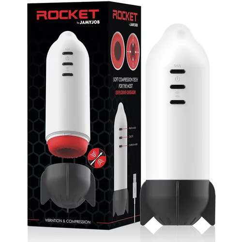 JamyJob Rocket Masturbator Soft Compression Tech and Vibration