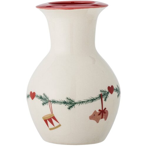 Bloomingville Bijela vaza s božićnim motivom od kamenine (visina 16 cm) Yule – Cijene