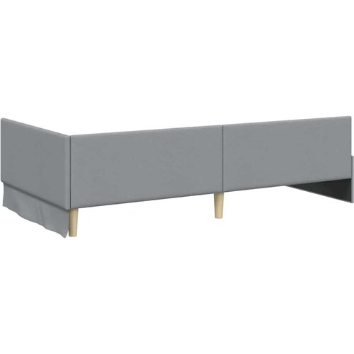  Kutni krevetni okvir s madracem 2 kom. Svijetlo siva Svjetlosiva 90 x 190 cm Slike