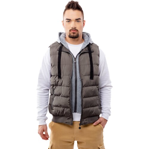 Glano Men&amp;#039;s quilted vest - gray Slike
