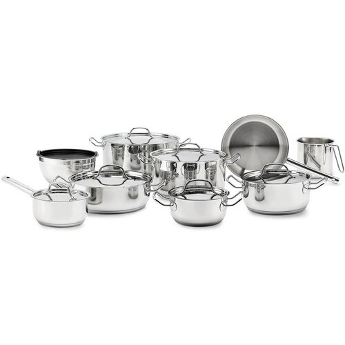 Elle Home ECCS200416A Stainless Steel Cookware Set, 16 Pieces Slike