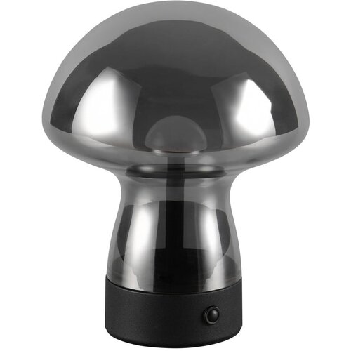  Siva LED namizna svetilka s steklenim senčilom (vi&amp;scaron;ina 18 cm) Dooley &amp;ndash; Slike