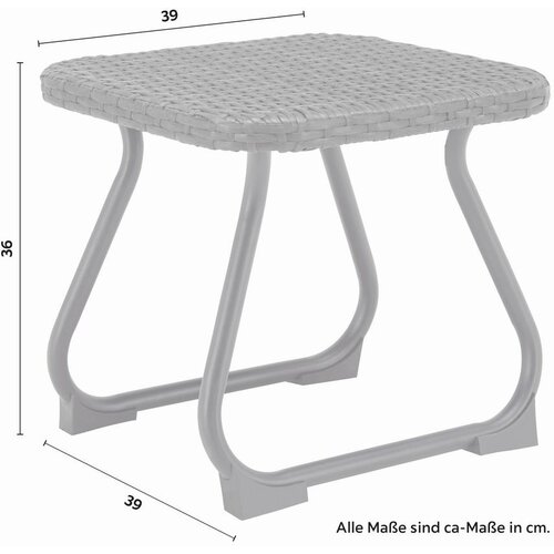 Bessagi Garden set za balkon augustina, 3-Delni, temno siv Slike