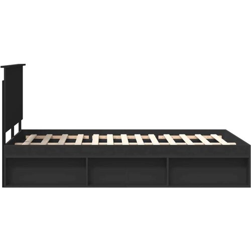 Okvir za krevet Crna 120 x 200 cm Čvrsto borovo drvo Slike