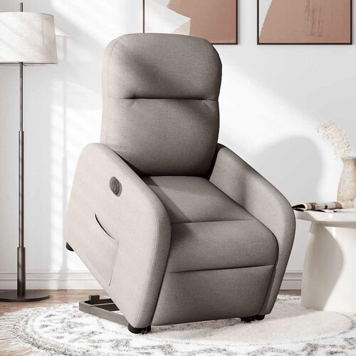 Maison Chic Električni naslanjač - Relax naslanjač s funkcijo vstajanja taupe blago, (22062665) Cene