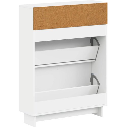  Ormar za cipele EDE 78 x 24 x 103 cm Konstruirano drvo Bijela Slike