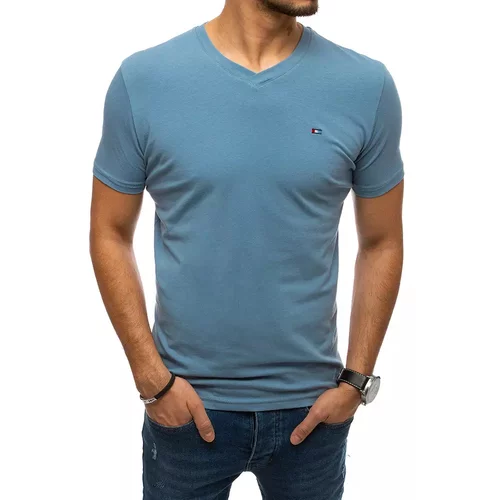 DStreet Blue RX4540 men's plain T-shirt