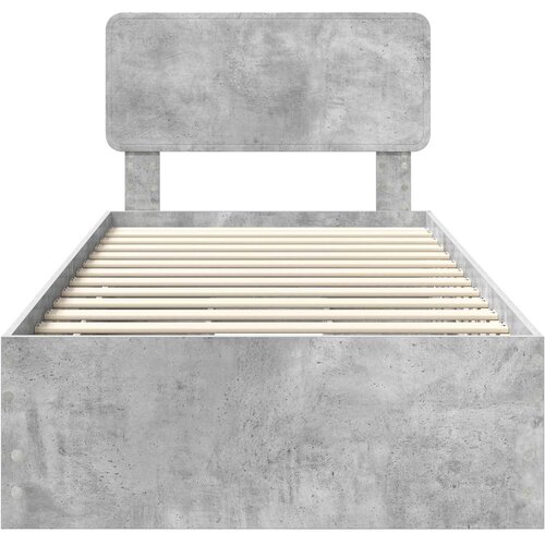  Krevetna konstrukcija s ladicama Betonsko Siva 75 x 190 cm Slike
