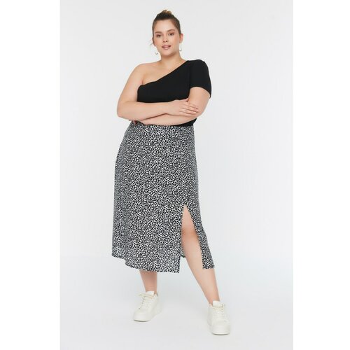 Trendyol Curve Black Slit Woven Skirt Slike
