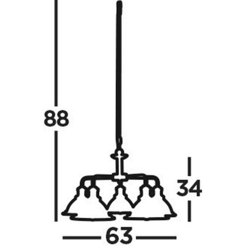 Searchlight VISEČA SVETILKA Bistro 63/88 cm E27 Slike