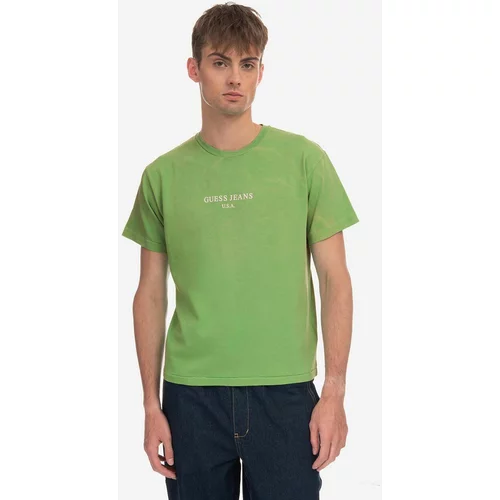 GUESS USA Bombažna kratka majica Guess Vintage Logo Tee M3GI00KBB50 zelena barva