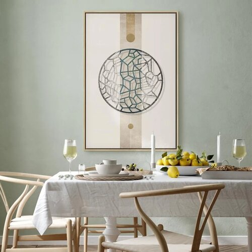  Slika - Circle with Artistic Details (1-part) - Abstract Shape 40x60 Slike
