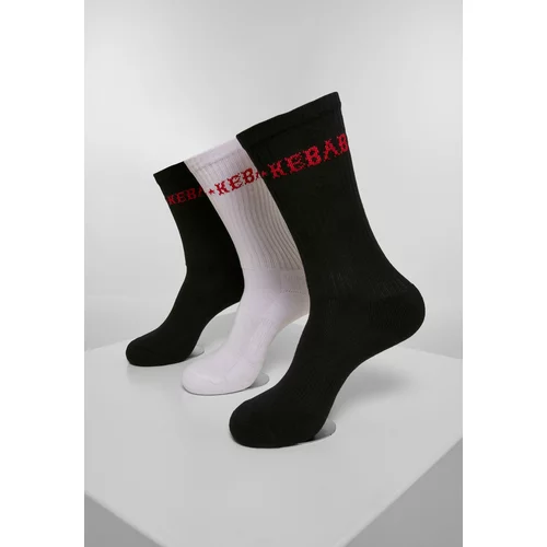 MT Accessoires Kebab Socks 3-Pack Black/White