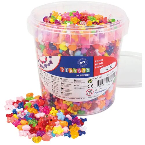 Playbox barvne plastične perle za kuhanje, 8-13 mm, 2100 kosov Cene
