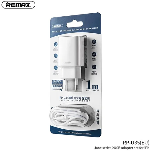 Remax Jane Series 2,1A 2Usb G+Charger Set Rp-U35 Lightning