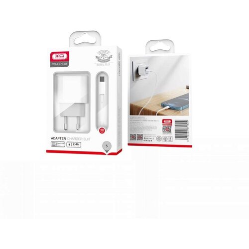 XO Kucni punjac L97 2,4A (USB-A + USB-C) kabal USB-A &amp;ndash; iPhone (NB177) Slike